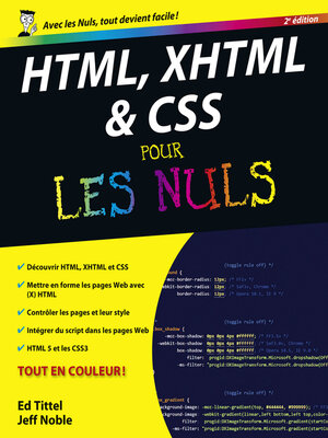 cover image of HTML, XHTML et CSS 2e Pour les nuls